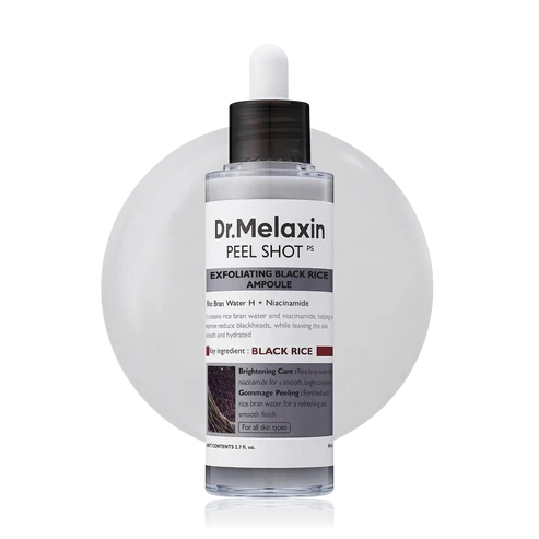 Dr. Melaxin Rice Peeling Ampoule (80ml, Korean Skincare)